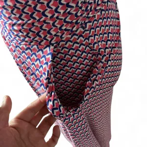 Boden Amelie Jersey Women's Pink Blue Zigzag Print Smocked Waist Dress Pockets‎ thumbnail 4