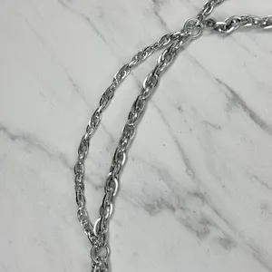 Womens Silver Double Chain Belt Small (S) Medium (M) Draped Y2K Style ✨ thumbnail 7