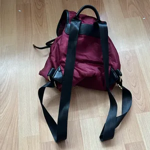 Maroon nylon backpack thumbnail 2
