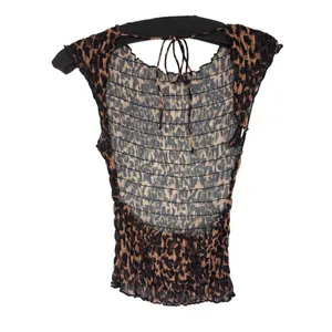 LIONESS Uno Tie Top in Leopard XXSmall Womens Sleeveless Tank thumbnail 6