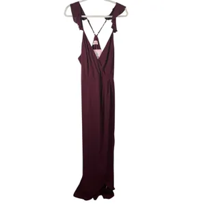 Showpo Trust Nobody Maxi‎ Dress Wine Red Wedding Guest NEW Womens UK 18 US 14 thumbnail 2