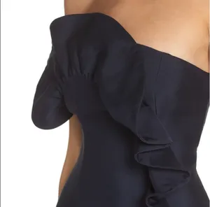 Keepsake Navy Ruffle Midi Dress thumbnail 4