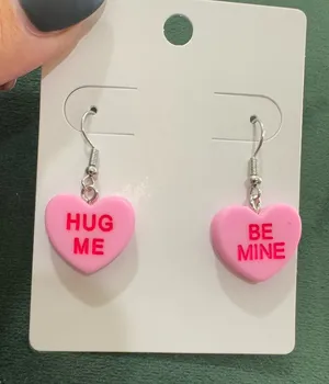 Candy Heart Earrings Pink thumbnail 1