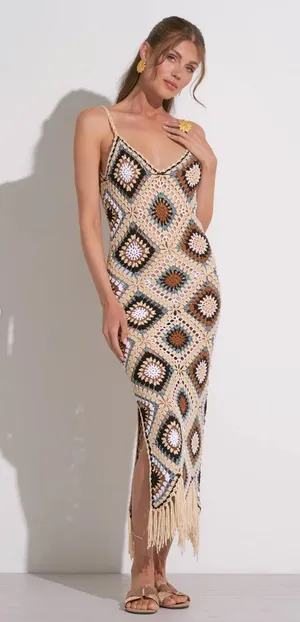 Elan NWT Crochet Maxi Dress thumbnail 1