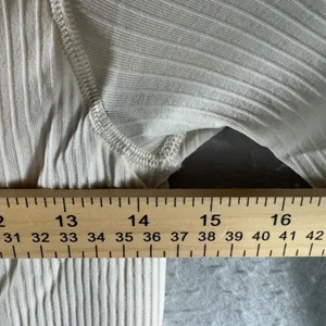1622 | Lululemon‎ Ebb to Street Ribbed Cropped Long Sleeve Top Cream Womens 8 thumbnail 3