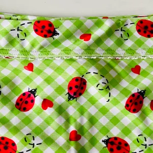 Unique Vintage Gingham & Ladybug Print Ruched & Ready Swim Bottom- Size L- NWT thumbnail 3