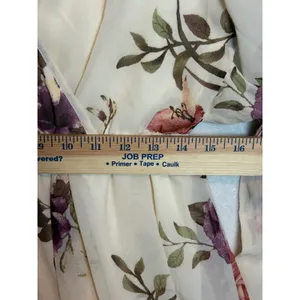 Baltic Born Lydia Ivory Floral Chiffon Maxi Dress V-Neck bump frendly NWT thumbnail 11