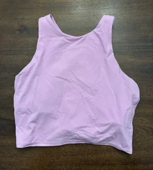 Athleta Conscious Crop Top Small Sports Bra Purple Orchid thumbnail 1