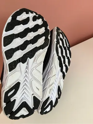 Hoka Women's Black & White Athletic Running Shoes thumbnail 5