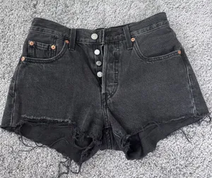 Levi's black Jean shorts Size 24 So cute on just too small for me:( thumbnail 1