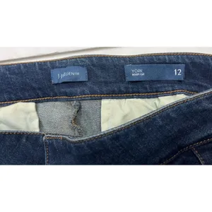 J. Jill York Denim Bootcut Jeans Size 12 Dark Wash Button Detail Stretch Pants thumbnail 3