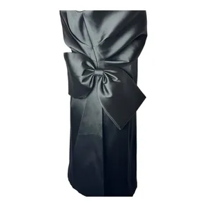 Sachin & Babi Dress Women 10 Black Satin One Shoulder Bow‎ Mini Cocktail Party thumbnail 6