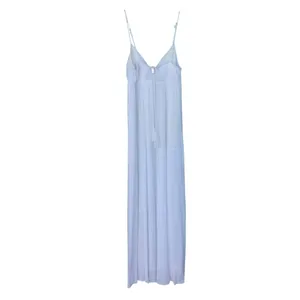 Let Them Eat Cake White Crochet Tank Maxi Dress Flowy Long Dress Size XS thumbnail 2