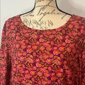 NWT Free People ‘The Avenue’ floral stretch cotton scoop back mini dress XL thumbnail 2