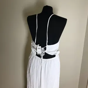 Abercrombie & Fitch White Strappy Maxi Dress NWT thumbnail 5