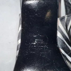 Unlisted Y2K Baddie Sandals‎ Heels Slip On Slingback Peep Toe Zebra Print Sz 9 thumbnail 12