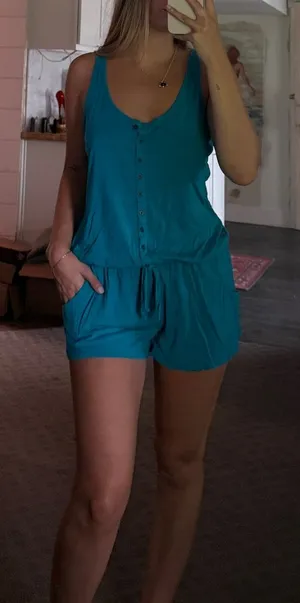 Express Teal Romper thumbnail 1