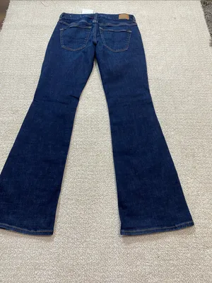American Eagle Outfitters Dark Blue High-Rise Flare Jeans Size 4 thumbnail 14