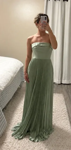Azazie Mariana Dress | Dusty Sage | Size 2 💚 thumbnail 1