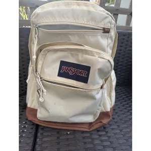 JanSport Beige/Brown Solid Backpack Zip Closure Outer & Bottle Pockets thumbnail 9