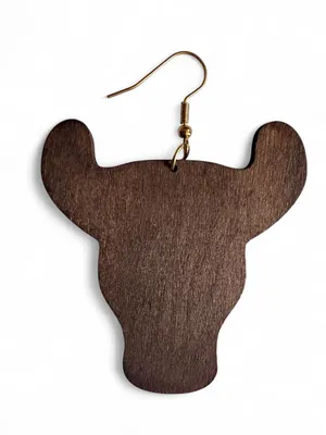 Southwestern Longhorn Earrings Brown thumbnail 5