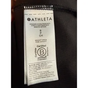 Athleta Seasoft‎ Dress Black Long Sleeve V Neck Pockets Size S thumbnail 8