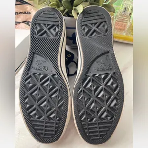 Converse Leather Black and White High-Top Sneakers Streetwear Y2K Casual thumbnail 5