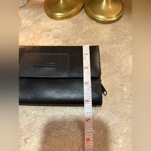 Perry Ellis Black Leather Wallet Sleek Minimalist Design thumbnail 15