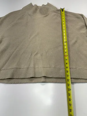 The North Face Women's Waffle-Knit Long Sleeve Pullover in Beige Size XL thumbnail 3