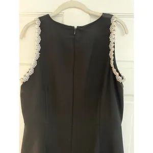 Nanette Lepore 12 Dress Sleeveless Lace Trim Cascading Front Ruffle Flared Hem thumbnail 12