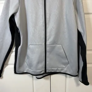 Nike Therma-FIT Hoodie Womens XL Grey Black Snakeskin Full Zip 685672-012 thumbnail 5