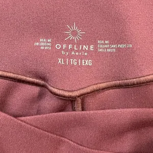 Offline By Aerie‎ Real Me 7/8 Hi-Rise Crossover Leggings Womens XL Mauve Yoga thumbnail 9
