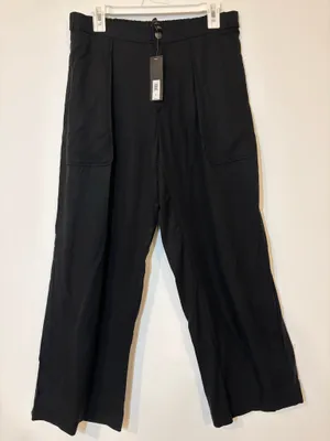 Banana Republic Black Wide-Leg Pants thumbnail 1
