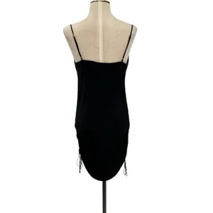 Aritzia‎ Wilfred Only Ruched Slip Dress Mini Sleeveless Black Size Small thumbnail 8