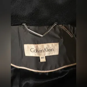 EUC Calvin Klein long puffer coat fully lined brown color Sz XXS thumbnail 5