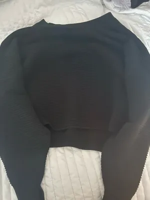 Aerie OFFLINE by Black Sweater Ribbed thumbnail 1