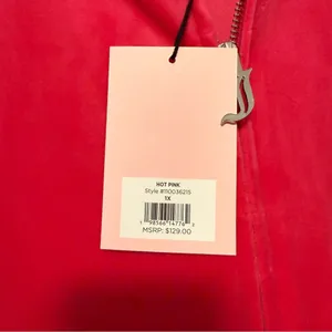 Juicy Couture Long Sleeve Full Zip Hoodie Track Jacket Hot Pink Size‎ 1X NWT thumbnail 3
