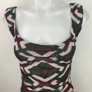 Tiger Mist NWT Multicolor Sleeveless Ruched Slit Open Back Mini Bodycon Dress XS thumbnail 3