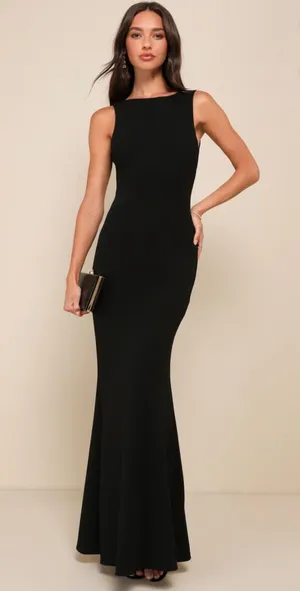 Lulus Black Dress Maxi thumbnail 1