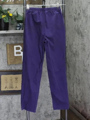 Denim & Co. Waist Stretch Regular Side Pocket Pants Deep Grape Purple XS thumbnail 2