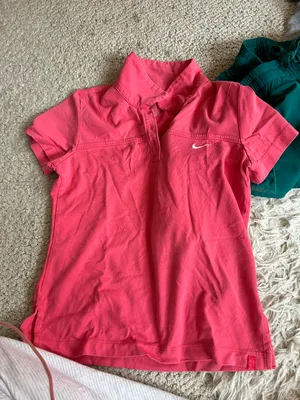 Nike Tennis Tee Shirt Top Polo Pink thumbnail 1