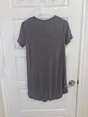 Abercrombie & Fitch Gray Pocket T-Shirt Dress XS Soft Casual Mini thumbnail 3