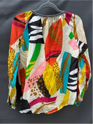 Women's Fate Multi-Color Abstract Print Blouse Size M thumbnail 5