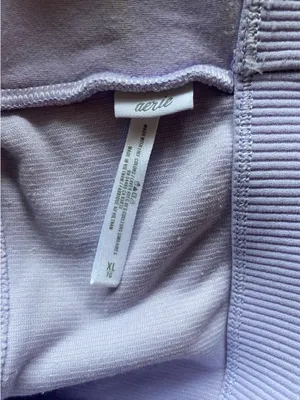 aerie Ribbed High Neck Halter Crop Tank / Long Line Bra Lilac Purple XL thumbnail 3
