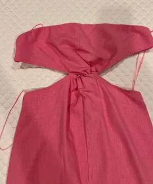 Pink Linen Dress Size M thumbnail 2