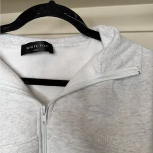 White Fox Boutique Gray Zip-Up Hoodie thumbnail 3