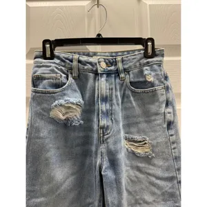 PacSun 90s Boyfriend Jeans Women 26 Light Wash Distressed High Rise Straight Leg thumbnail 4