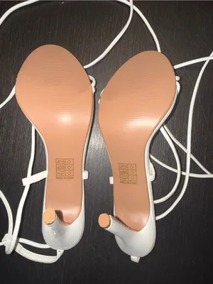 PrettyLittleThing White Lace-Up Strappy Heeled Sandals thumbnail 3