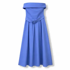 NEW Lulus Trendsetting Choice Periwinkle Strapless A-Line Midi Dress Medium thumbnail 7