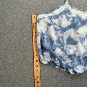 Hollister Halter Top Size X-Small Blue Sky Elastic Crop Waist Crochet Trim New thumbnail 5